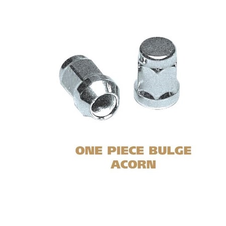 Topline Wheel Lug Nuts One Piece Bulge Acorn 0.75 in. Hex 12 mm 1.25 Right Hand T42-C17064